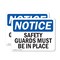 Signmission Safety Guards Must Be In Place OSHA Notice Sign, Plastic, 14in W x 10in L, 2PK OS-2PACK-NS-P-1014-L-18209 - alternate 1